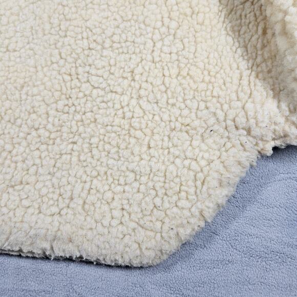 Vintage Sherpa Lined Denim Vest Mens M Madewell USA Made Workwear Western Cowboy - Picture 8 of 13